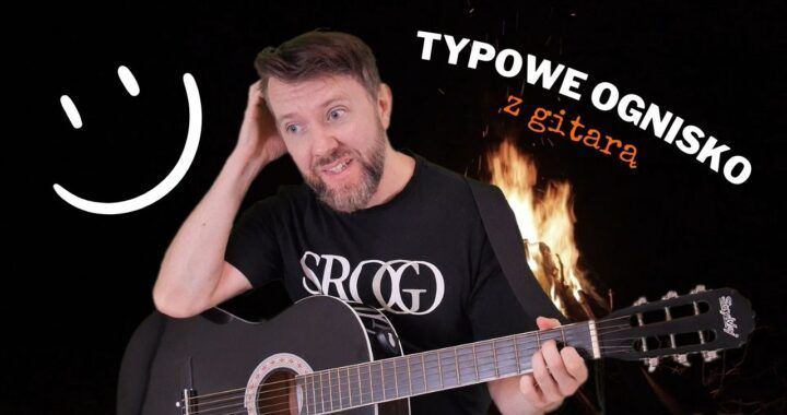 typowe ognisko z gitarą